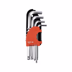 Yato YT-0509, L-shaped hex key set, Metric, 10 pc(s), Chromium-vanadium steel, 2,2.5,3,4,5,6,7,8,10,12 mm, 1.6 cm