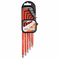 Yato YT-0563, L-torx key, T10, T15, T20, T25, T27, T30, T40, T45, T50, Red, 9 pc(s)