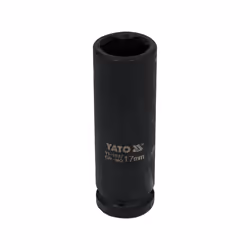 Yato YT-1037, Impact socket, Black, 1/2", Metric, 17 mm, Chrome molybdenum