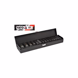 YATO YT-1055 Deep Impact Socket Set 15 pcs, 1/2" Drive, 10-32mm, AS-DRIVE