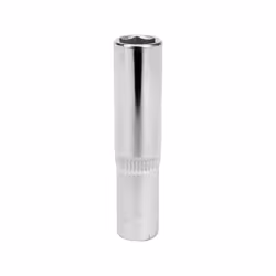 Yato YT-1424, Single item, Socket wrench, Chrome vanadium steel, 1/4", Chrome, 50 mm