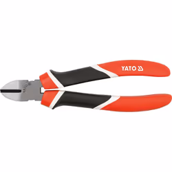Yato YT-1947, Diagonal-cutting pliers, Polypropylene (PP), Thermoplastic Rubber (TPR), Black, Red, White, 160 mm