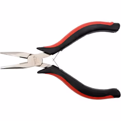 Yato YT-2083, Needle-nose pliers, Carbon steel, Polypropylene (PP), Thermoplastic Rubber (TPR), Black, Red, 115 mm