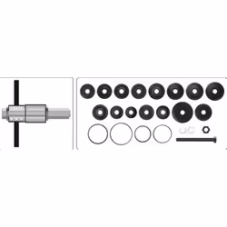 YATO YT-2541 Mounting Tool Set, wheel hub / wheel bearing 23 Plastic Case