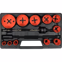 Yato YT-3381, Set, Drill, Aluminium, Cast iron, Plastic, Stainless steel, Red, Bimetal, High-Speed Steel (HSS), 4 - 6