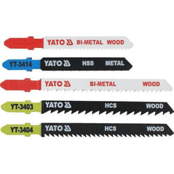 Yato YT-3445 jigsaw/scroll saw/reciprocating saw blade Jigsaw blade High Carbon Steel (HCS), High-Speed Steel (HSS) 5 pc(s)