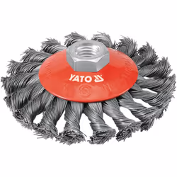Yato YT-4763, Pre-polishing brush, 12500 RPM, 10 cm, Red, Steel