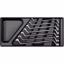 Yato YT-5533, 6,7,8,9,10,11,12,13,14,15,16,17,18,19 mm, Stainless steel, Chromium-vanadium steel, Chrome, Satin, 75°