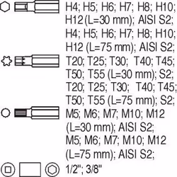 Yato YT-5538 screwdriver bit 40 pc(s)