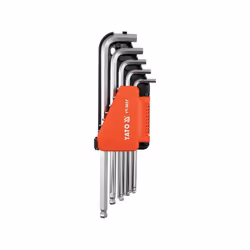 Yato YT-5837, L-shaped hex key set, Imperial, 12 pc(s), Chromium-vanadium steel, 1/4,1/8,1/16,3/16,3/8,3/32,5/16,5/32,5/64,7/ ...