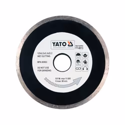 Yato YT-6013, Cutting disc, Ceramic, Glass, Glazed tile, Porcelain, Stone, Yato, 12.5 cm, 5.3 mm, 80 m/s