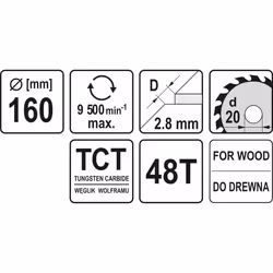 Yato YT-6058 circular saw blade 16 cm 1 pc(s)