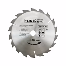 Yato YT-6063, Wood, 18.5 cm, 2 cm, Tungsten Carbide Tipped (TCT), 9000 RPM, 374 g