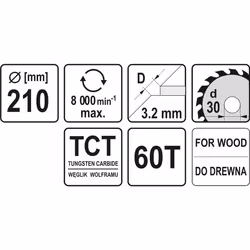 Yato YT-6068 circular saw blade 21 cm 1 pc(s) - Additional view 3