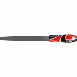 Yato YT-6180, File, Flat file, Metal, Carbon steel, Polypropylene, Thermoplastic Rubber (TPR), Black, Red, White