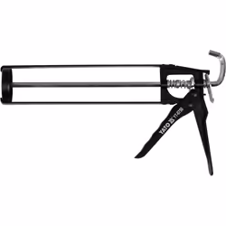Yato YT-6750, Skeleton caulking gun, Black, Stainless steel, Steel, Aluminium, 300 ml, 225 mm