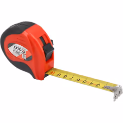 Yato YT-7127 tape measure 5 m Acrylonitrile butadiene styrene (ABS), Rubber Black, Red
