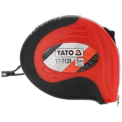 Yato YT-7128 tape measure 8 m Acrylonitrile butadiene styrene (ABS), Rubber Black, Red