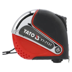 Yato YT-7131 tape measure 8 m Acrylonitrile butadiene styrene (ABS), Rubber Black, Red, Stainless steel