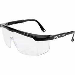 Yato YT-7361, Safety glasses, EN 166:2001, Black, Transparent, Transparent, Nylon, Polycarbonate