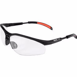 Yato YT-7363, Safety glasses, EN 166:2001, Black, Red, Transparent, Transparent, Nylon, Polycarbonate