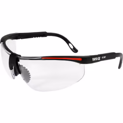 Yato YT-7367, Safety glasses, Any gender, Black, Transparent, Nylon, Polycarbonate