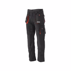 Yato YT-8025, Pants, Man, Black, Red, S, Cotton, Polyester, 275 g/m²