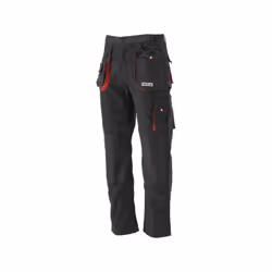 Yato YT-8029, Pants, Any gender, Black, Red, XXL, 9 pockets, Cotton, Polyester