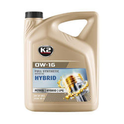 K2 Hybrid 0W-16 5l Engine oil O0565E TOYOTA: Yaris III Hatchback, C-HR, RAV4 V, SUZUKI: SWIFT 5, Jimny IV Off-Road, Ignis III, HONDA: HR-V II, CR-V 5