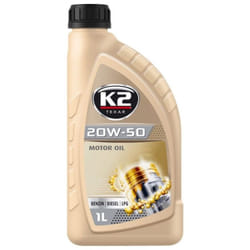 K2 Texar PDL 20W-50 1l Engine oil O05B0001 VOLKSWAGEN: Golf 5, Transporter 5, Golf 4, MERCEDES-BENZ: C-Class Saloon, E-Class Saloon, A-Class
