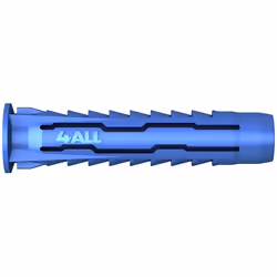Rawlplug 4ALL Universal Plug, Wall plug, Brick, Concrete, Plasterboard, Nylon, Blue, 5 mm, 5 mm