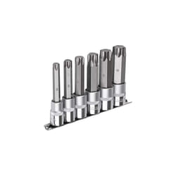 Richmann Exclusive Star bits Socket Set 6 pcs, torx T55-T100, 1/2",100 mm Long (C6920)