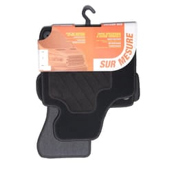 CUSTOPOL AUD80C Floor mat set Textile Front and Rear 4 black Tailored AUDI: A3 Sportback