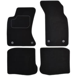 CUSTOPOL AUD95C Floor mat set Textile Front and Rear 4 black Tailored