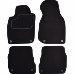 Floor mat set; CUSTOPOL; Textile Front and Rear 4 black Tailored; for AUDI