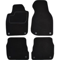 CUSTOPOL AUD165C Floor mat set Textile Front and Rear 4 black Tailored