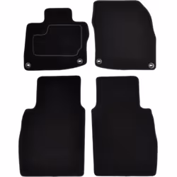 Floor mat set; CUSTOPOL; Textile Front and Rear 4 black Tailored; for HONDA