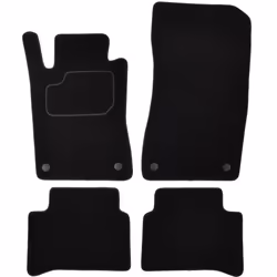 Floor mat set; CUSTOPOL; Textile Front and Rear 4 black Tailored; for MERCEDES-BENZ