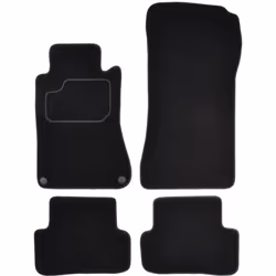 Floor mat set; CUSTOPOL; Textile Front and Rear 4 black Tailored; for MERCEDES-BENZ