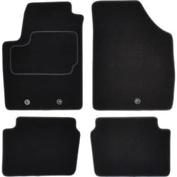 CUSTOPOL HYU50C Floor mat set Textile Front and Rear 4 black Tailored HYUNDAI: i10 I