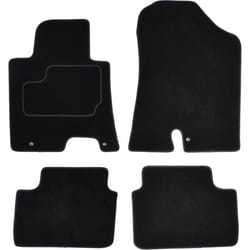 CUSTOPOL HYU70C Floor mat set Textile Front and Rear 4 black Tailored HYUNDAI: i30 II Hatchback
