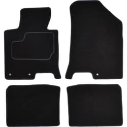 CUSTOPOL HYU85C Floor mat set Textile Front and Rear 4 black Tailored