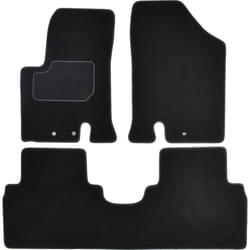 CUSTOPOL KIA225C Floor mat set Textile Front and Rear 4 black Tailored KIA: Venga