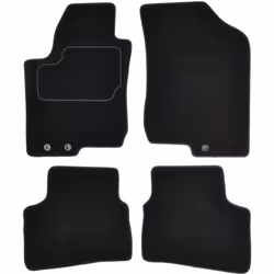 Floor mat set; CUSTOPOL; Textile Front and Rear 4 black Tailored; for KIA, HYUNDAI