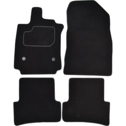 CUSTOPOL RNT135C Floor mat set Textile Front and Rear 4 black Tailored RENAULT: Clio 4, CLIO 3