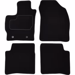 Floor mat set; CUSTOPOL; Textile Front and Rear 4 black Tailored; for TOYOTA