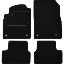 CUSTOPOL OPL85C Floor mat set Textile Front and Rear 4 black Tailored