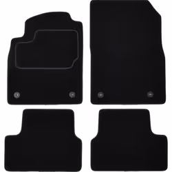 CUSTOPOL OPL85C Floor mat set Textile Front and Rear 4 black Tailored
