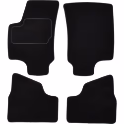 Floor mat set; CUSTOPOL; Textile Front and Rear 4 black Tailored; for OPEL