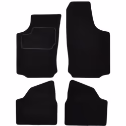 Floor mat set; CUSTOPOL; Textile Front and Rear 4 black Tailored; for OPEL